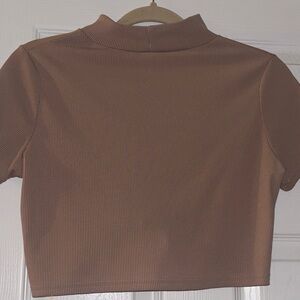 Pretty Little Thing Ribbed Short Sleeve Knot Top - Mauve